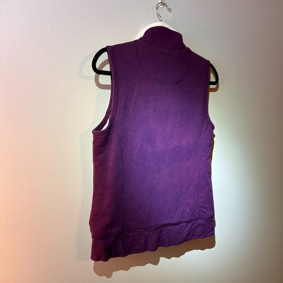 L.L. Bean Purple Full Zip Up Sweater Vest With Pockets Super Soft Size S - Picture 5 of 5